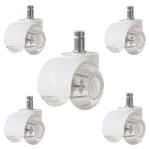 Patent Design OEM Factory Möbel Stuhl Ersatz Trans lucent Pu Swivel Round Stem Möbel Stuhl Lenkrad 2 Zoll - Product Image 1