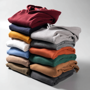 Felpa con Cappuccio in <span class=keywords><strong>Lana</strong></span> Merino Leggera da <span class=keywords><strong>Uomo</strong></span>, Maglione Invernale Antipiega, Traspirante, Antirestringimento, con Logo Frontale, Comfort Quotidiano - Product Image 6