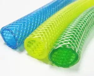 Manguera de tubería de vinilo reforzada con PVC textil trenzado de fibra de poliéster a precio de fábrica
