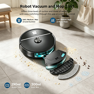 Minfu Robot Vacuum and <b>Mop</b> 2 in 1 with 3-Level Suction and Water Flow App Controlled Robot Aspirador for Home <b>Cleaning</b> - Product Image 1
