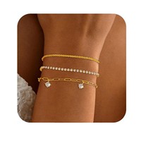 Bracelet Pendentif Zirconium Femme Polyvalent Minimaliste et Élégant en Tungstène 14 carats – Article Transfrontalier Best-seller Europe et Amérique