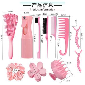 Set da 11 Pezzi <span class=keywords><strong>per</strong></span> <span class=keywords><strong>Parrucchiere</strong></span> e Barbiere: Pettini <span class=keywords><strong>per</strong></span> Capelli, Pettine a Denti Larghi <span class=keywords><strong>per</strong></span> Trucco, Flacone Spray ad Alta Pressione e Molletta a Fiore <span class=keywords><strong>per</strong></span> Uso in <span class=keywords><strong>Salone</strong></span> - Product Image 5