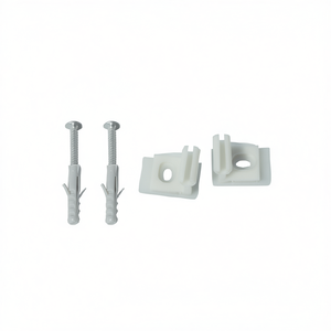 Sujetadores de PVC para accesorios de la serie Linea, juego de accesorios de baño de plástico blanco de 2 cm de longitud - Product Image 3