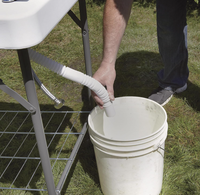 Table de filet blanche en plastique HDPE de meilleur choix avec évier pour le camping extérieur de partie