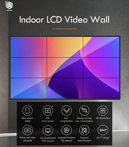 Mur vidéo LCD de 46, 49, <span class=keywords><strong>55</strong></span> et 65 pouces, écran numérique HD grand format pour intérieur, écrans de raccord 3x3 pour la publicité commerciale - Product Image 2