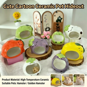 Abri en céramique pour hamster, style aubergine, maison rafraîchissante en céramique, abri de refroidissement mignon pour petits animaux, vente en gros - Product Image 2