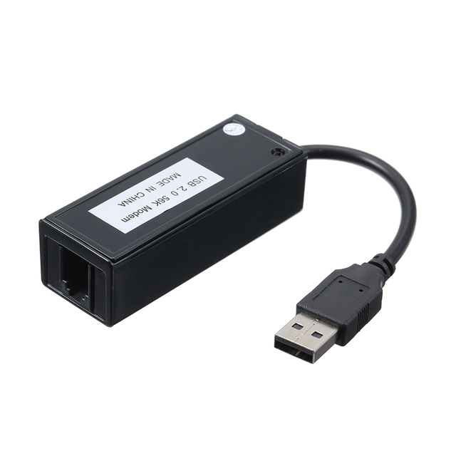 USB 56K External Dial Up Fax Data Modem Windows 10 / 8 / 7 / XP / Vista