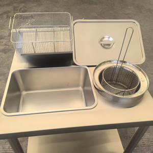 Tavolo Manuale Commerciale per Impanatura e Rivestimento con Polvere, Smontabile, in Acciaio Inossidabile Rinforzato, per Negozi di Hamburger e Pollo Fritto, Modello 800 - Product Image 4