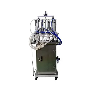 2019 sıcak satış High End el yapımı macun su 4 kafa dolum makinesi poşet manuel parfüm dolum makinesi