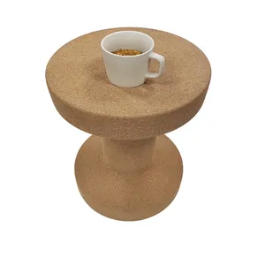 צד שולחן שרפרף מודרני טבעי עץ קפה מעצב סלון ריהוט מיטת סוף פקק צד שולחן
