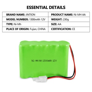 AA 1300 мАч 12 В <span class=keywords><strong>nimh</strong></span> перезаряжаемый аккумулятор aa <span class=keywords><strong>nimh</strong></span> aa перезаряжаемые батареи для пылесоса - Product Image 3