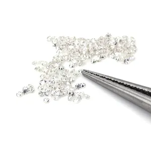 顶级质量批发0.8毫米-2.9毫米硅石宝石价格每克拉圆形切割DEF VVS1松散硅石钻石戒指