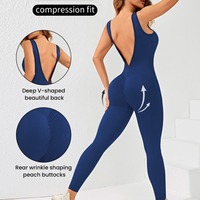 Aoyema Combinaison solide de yoga pour femmes Combinaison une pièce personnalisée Combinaison dos V sexy pour femmes Combinaison de danseuse de sport OEM Bodysiuts