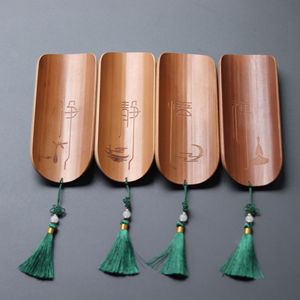 Bamboo Tea <b>Spoon</b> Set Traditional Zen Style With Tassel Eco-Friendly Tea Accessories For Tea Ceremony Gift - Product Image 1