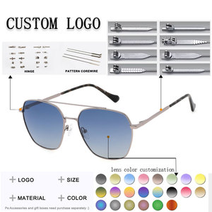 Gafas de Sol de Piloto, Montura Rectangular Completa Dorada, Lentes Verdes, Protección UV400, Unisex, para Adultos, Uso en Exteriores - Product Image 2