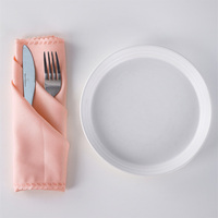 Serviettes de Table Couleur Unie Collection Hôtel, Nappes et Serviettes en Tissu Imprimées à la Main, Multicolores, Style Moderne pour Dîner