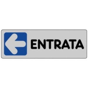 ETICHETTA 'INGRESSO SINISTRO' 15x5 cm - Product Image 1