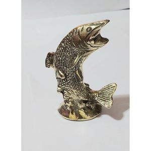 PARIJAT HANDICRAFT Showpiece Fabriqué à la main en laiton poisson Dhokra bel article de décoration pour la maison et accessoire de bureau - Product Image 1