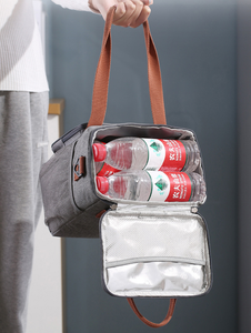 Large Lunch Bag Insulated Durable Lunch <b>Box</b> Soft <b>Cooler</b> Cooling Tote For Adult Men Women Black Two Sizes Are Customizable - Product Image 6