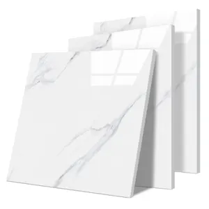 Hasin-Baldosas de mármol blanco para suelo de sala de estar, azulejos esmaltados de cerámica brillante de porcelana, 60x60