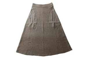 Hot Sale Women Elegant Yak Wool High Waist Pleated Skirt