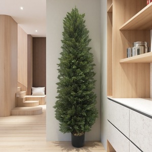 <span class=keywords><strong>Sapin</strong></span> de Noël artificiel <span class=keywords><strong>en</strong></span> cyprès, style tour, décoratif, sur pied, centre de table, <span class=keywords><strong>en</strong></span> plastique, taille 100-200 cm, <span class=keywords><strong>pour</strong></span> mariage - Product Image 4