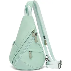 2023 Nuevo diseñador verde claro bolso de pecho mochila de hombro transparente con correa ajustable