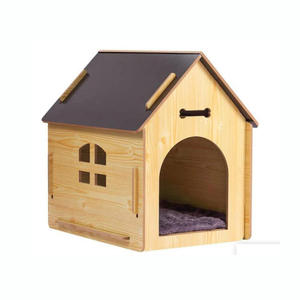 บ้านสุนัขไม้ขนาดใหญ่อุปกรณ์สำหรับสัตว์เลี้ยงสุนัขกรงไม้น่ารักใช้กลางแจ้งบ้านสุนัข - Product Image 2