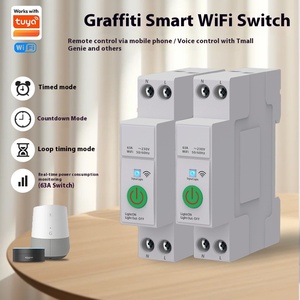 Tuya Wifi chuyển đổi thông minh 63A ngắt mạch với điều khiển bằng giọng nói mini di động điều khiển từ xa hẹn giờ nhựa chuyển đổi không khí Power Meter - Product Image 2