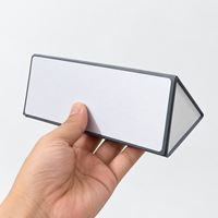 Boîte à lunettes pliable en papier de forme triangulaire personnalisée, écologique, emballage pliable pour lunettes, boîte de rangement, boîte cadeau
