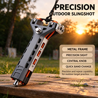 Slingshot gris à chargement automatique CNC avec viseur et chargeur d'ammunitions en métal pour le tir sur cible en extérieur