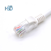 Harga Pabrik Cat5 Cat6 Cat 6 Cat7 Kabel Ethernet Datar Jaringan Lan Kabel Patch dengan RJ45 Plug