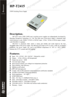 Alimentation à découpage 360W 90-264Vac 24V/15A UL508 Boîtier fin en aluminium pour enseignes LED et équipements industriels Hynapower HP-T2415