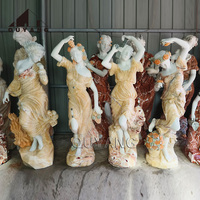 QUYANG Intérieur Classique Pierre Statue Décoration Marbre Naturel Figure Européenne Statue Marbre Quatre Saisons Femme Sculpture
