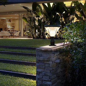 Lampe solaire à poteau Diamond Edition, LED, pour extérieur, jardin, villa, pilier, durée de vie de 50000h, base E27 - Product Image 3