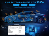 Outil de diagnostic automobile CGSULIT SC880, scanner OBD2 avec lecture de données en direct du système complet, fonction d'adaptation AFR, machine de diagnostic