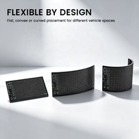 Panneau d'affichage LED flexible pour voiture, effet œil de démon, avec USB, Bluetooth, application mobile, télécommande, écran à motifs personnalisables pour la décoration du pare-brise