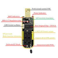 Module programmeur USB CH 341A pour EEPROM Flash BIOS séries 24 25 + pince de test SOIC8 SOP8 pour EEPROM 93CXX / 25CXX / 24CXX