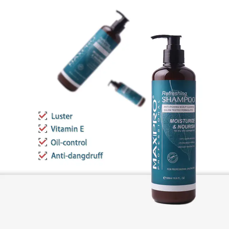 Maxipro 500ml nhãn hiệu riêng 800ml biểu tượng tùy chỉnh dầu gội mịn mượt chống gàu nuôi dưỡng dưỡng dưỡng ẩm dầu gội tóc