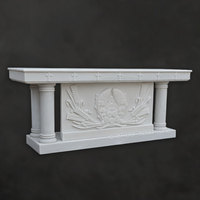 Vente en gros, Style classique sculpté à la main, pierre naturelle, Design Antique catholique, autel en marbre blanc pour église