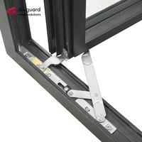 Ventana Abatible de Aleación de Aluminio con Rotura de Puente Térmico, Tamaño y Color Personalizados, Fabricante de Ventanas y Puertas
