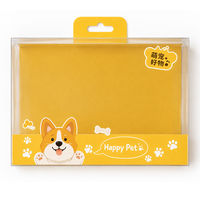 Boîte blister transparente en PET avec languette de suspension personnalisée, impression artistique, conteneur de présentation pour kits de jouets pour chiens et chiots