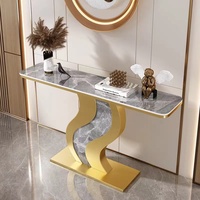 Meuble d'entrée moderne et simple, table de console en métal pour hall d'hôtel ou entrée de maison