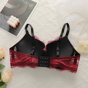 Offre Spéciale 3/4 tasse couverture soutiens-gorge push-up grande taille sous-vêtements avec coussin à armatures dentelle beauté dos soutiens-gorge D E tasse <span class=keywords><strong>90D</strong></span> 110D - Product Image 5