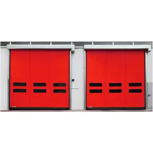 Customized high speed stacking door for smart garage PVC Stacking Door Underground parking lot