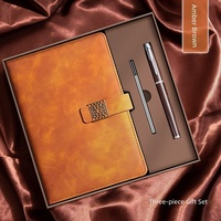 Ensemble de carnet et stylo en cuir PU de qualité supérieure, ensemble de carnet pour réunions d'affaires, ensemble cadeau, commande en gros pour les équipes d'entreprise, fournitures quotidiennes