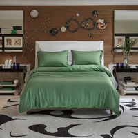 Parure de draps d'été douillets en gros, 100 % fibre de bambou, 300 fils, housse de couette de luxe douce et rafraîchissante