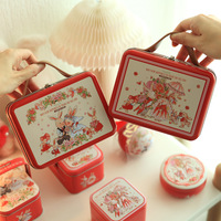 Boîte à bonbons miniatures en métal recyclable avec logo imprimé personnalisé et valise de Pâques en forme de lapin, Guangdong