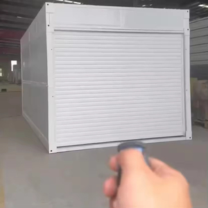 Garage mobile pliable en acier moderne avec porte coulissante, isolé, pour extérieur, avec toilettes, taille personnalisable - Product Image 1