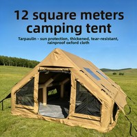 Tente de toit gonflable de luxe pour l'extérieur, 12 mètres carrés, en tissu Oxford 600D, quatre saisons, imperméable, installation rapide